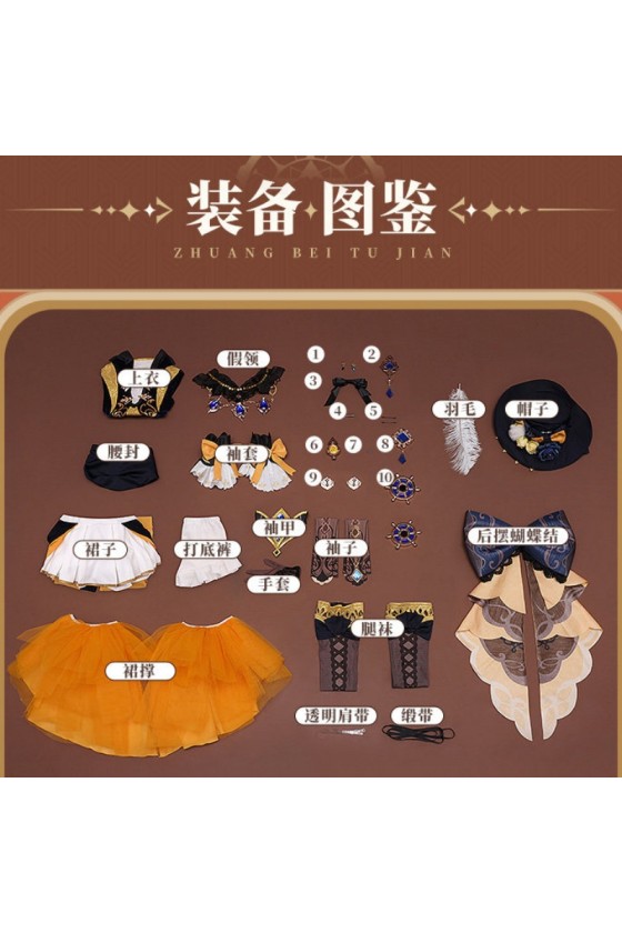 1/3 Delusion Genshin Impact Fontaine Navia Outfit and Glasses Cosplay Costume